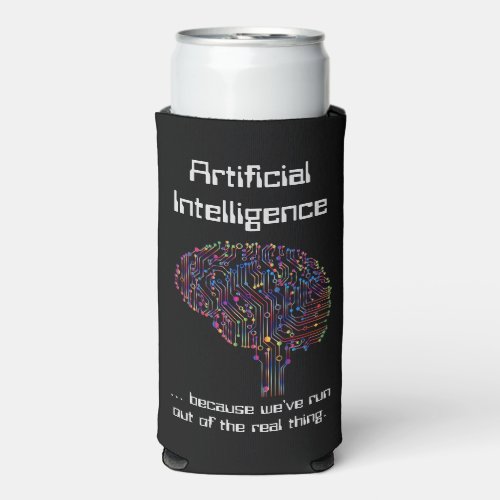 Artificial Intelligence vs Real Thing Seltzer Can Cooler