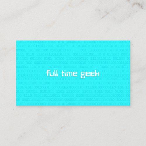Artificial Intelligence Web AI Binary Numbers Business Card