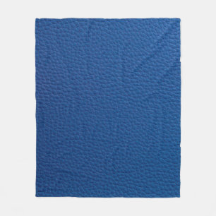 Artificial soft blue leather. Faux leather texture Fleece Blanket