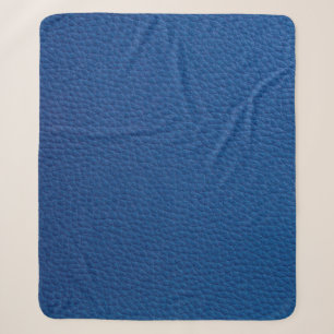 Artificial soft blue leather. Faux leather texture Sherpa Blanket