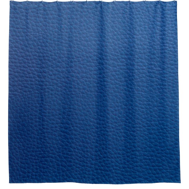 Artificial soft blue leather. Faux leather texture Shower Curtain (Front)
