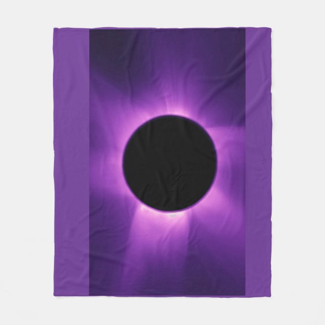 Artificial Solar Eclipse from Space Fleece Blanket (Front)