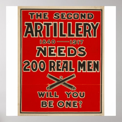 Artillery Call to Arms Poster