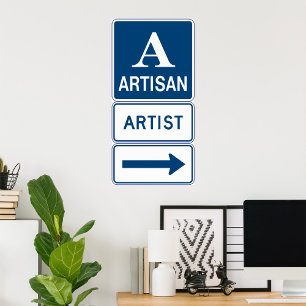 Artisan Artist Studio Sign Directional Arrow