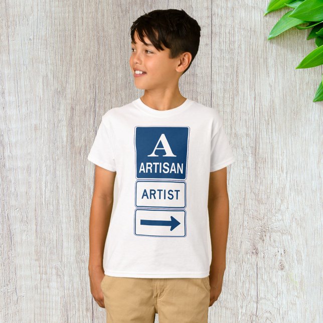 Artisan Artist Studio Sign Directional Arrow  T-Shirt (Creator Uploaded)