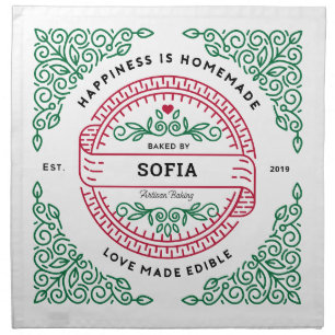 Artisan Baker Rising Dough Cover Italian Flag Cloth Napkin