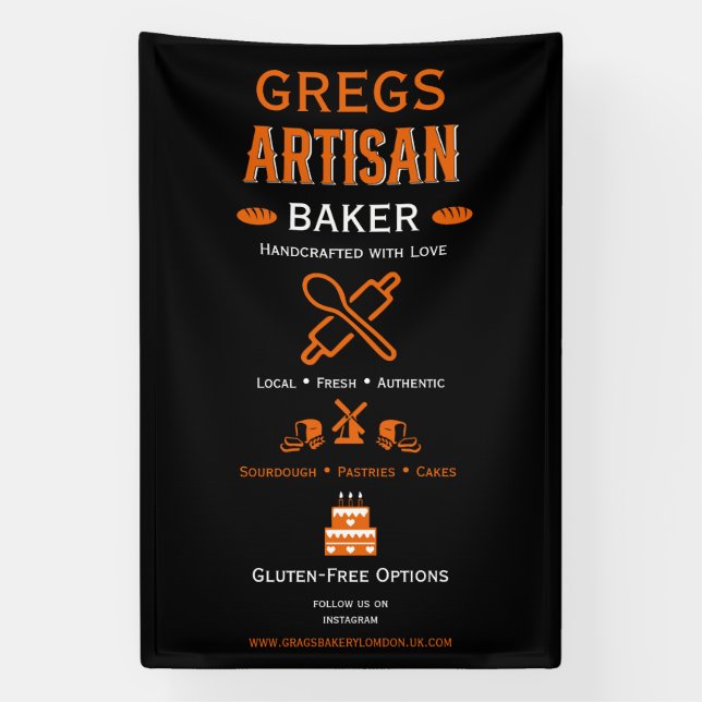 Artisan Bakery Business Promotion Banner (Vertical)