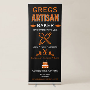 Artisan Bakery Business Promotion Retractable Banner