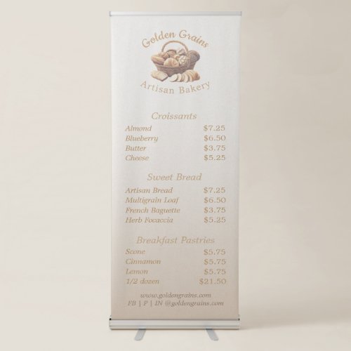 Artisan Bread Basket Retractable Banner