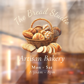 Artisan Bread Basket Window Cling