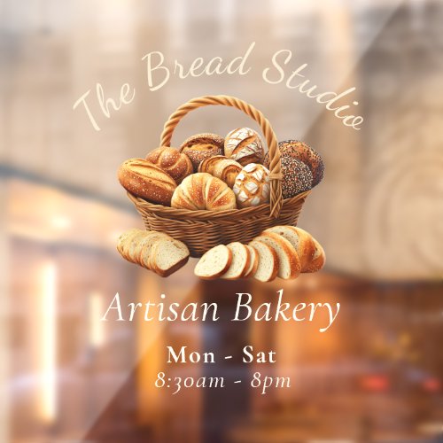 Artisan Bread Basket Window Cling