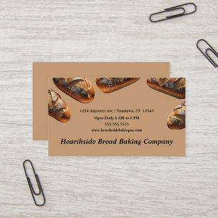 Artisan Bread Loaf Border Baker Bread Shop Business Card