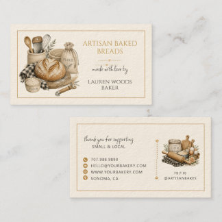 Artisan Bread Maker Baking Utensils Business Card