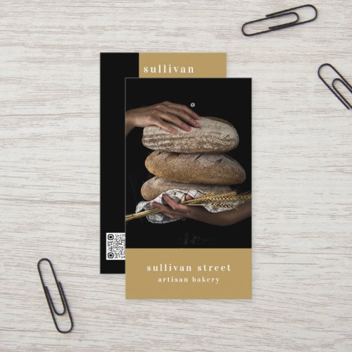 Artisan Bread Maker Photo Bakery Business Card
