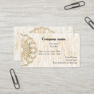 Artisan Business Card Design for a Woodworking
