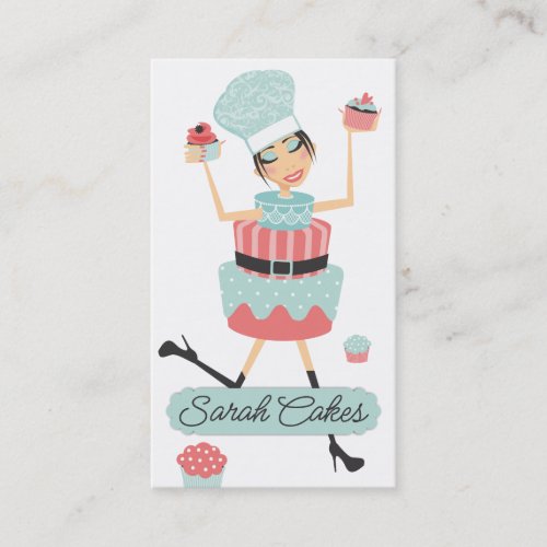 Artisan cake diva cupcakes bakery business card