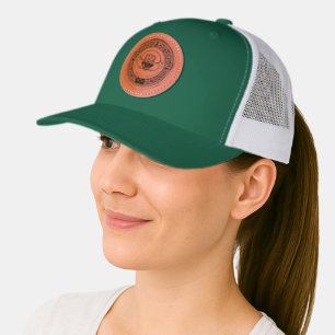Artisan Celtic Claddagh Wax Seal Leather Patch Hat