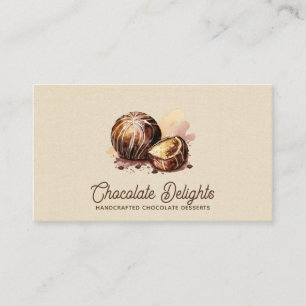 Artisan Chocolate Candy & Truffle Confections Business Card