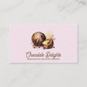 Artisan Chocolate Candy & Truffle Confections Business Card