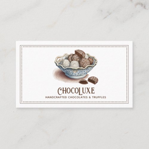 Artisan Chocolate Candy  Truffle Confections Business Card