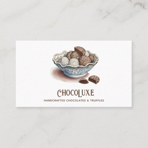 Artisan Chocolate Candy  Truffle Confections Business Card