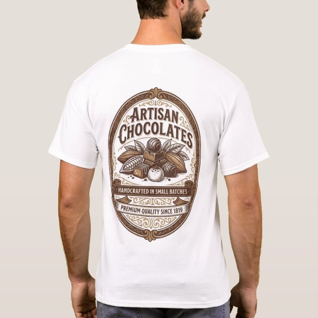 Artisan Chocolates Vintage Cocoa T-Shirt (Back)