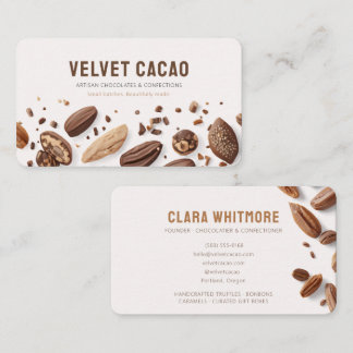 Artisan Chocolatier Cacao Truffle Confections Business Card