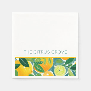 Artisan Citrus Tree Lemons Oranges Limes Colorful  Napkins