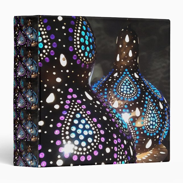 Artisan Craft Gourd Turkish Lanterns Acrylic Art 3 Ring Binder (Front/Spine)