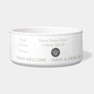 Artisan Farm Shop or Farmers Market Bee Logo Bowl