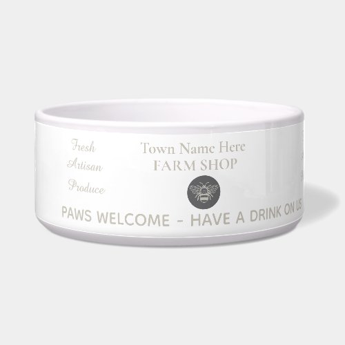 Artisan Farm Shop or Farmers Market Bee Logo Bowl