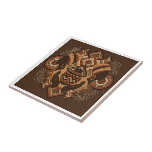Artisan Heritage Ceramic Tile | Geometric Wall Art