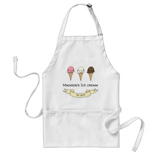 Artisan Ice Cream Maker Customizable Adult Apron