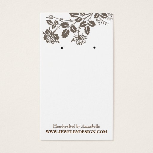 Customizable Earring Holder Business Card Templates