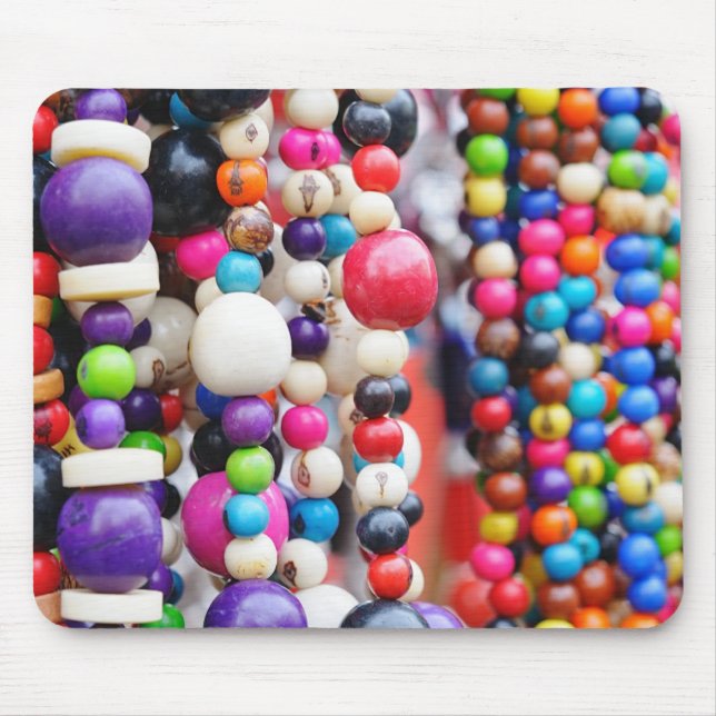 artisan necklaces closeup mouse pad (Front)