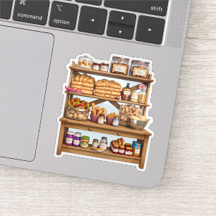 Artisan Pantry Shelf with Delicacies Sticker