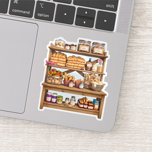 Artisan Pantry Shelf with Delicacies   Sticker (Detail)