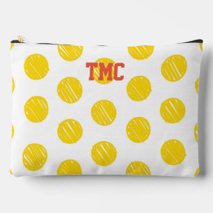 Artisan Polka Dots Pickleball INITIALS Sports Fun Accessory Pouch
