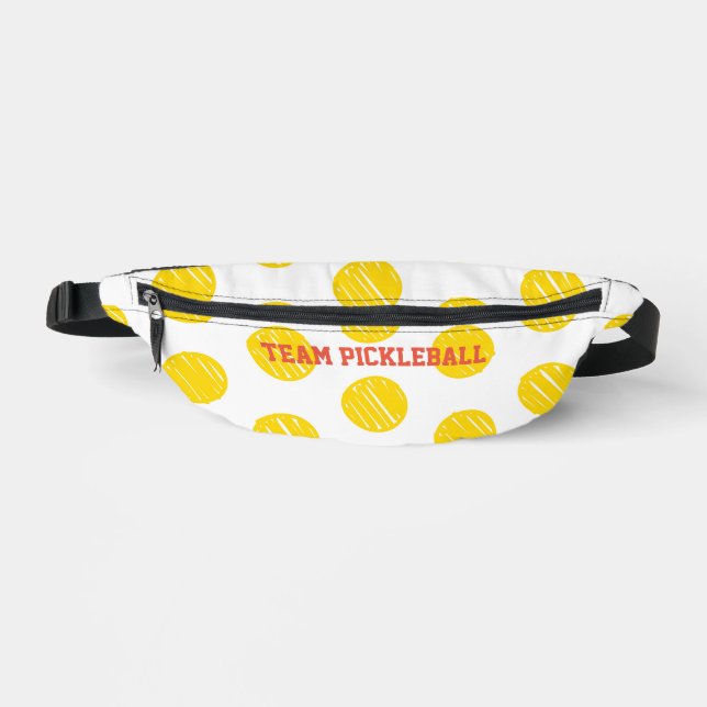 Artisan Polka Dots TEAM PICKLEBALL Sports Fun Fanny Pack (Front)