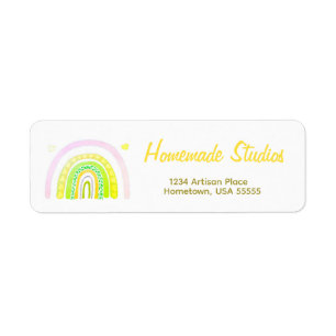 Artisan Rainbow 'Happiness is Homemade' Label