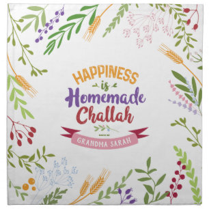 Artisan Rising Challah Floral Dough Cover & Cloth Napkin