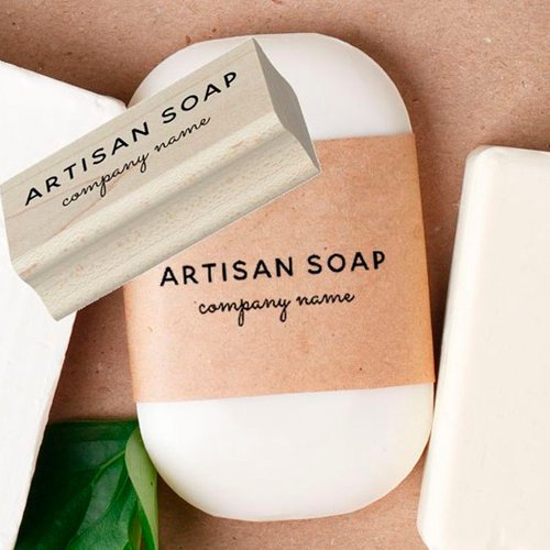 artisan soap rubber stamp