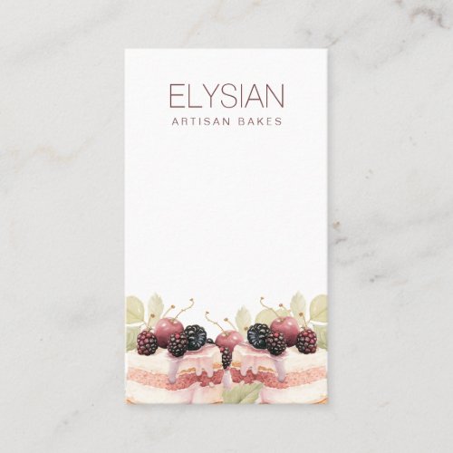 Artisan Watercolor Baker Bakery Pastry Chef  Business Card