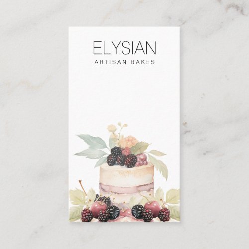 Artisan Watercolor Baker Bakery Pastry Chef  Business Card