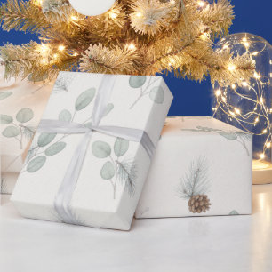 Artisan Winter Botanical Elegant Christmas Wrapping Paper