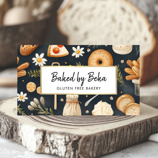 Customizable Artisanal Delights Bakery, Bread, Pastries Business Card