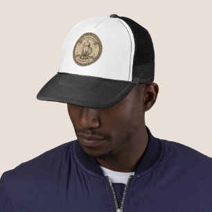 Artisanal French Press Coffee Vintage "Brewed Trucker Hat