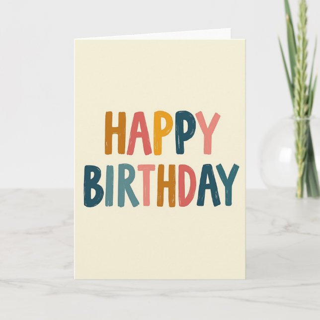 Artisanal Happy Birthday Card (Front)