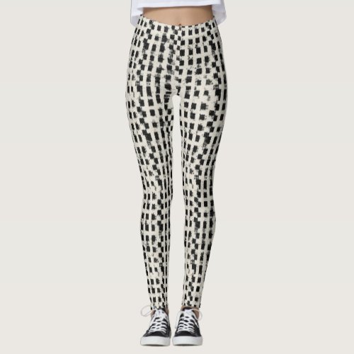 Artisanal Micro-Checkered  Leggings