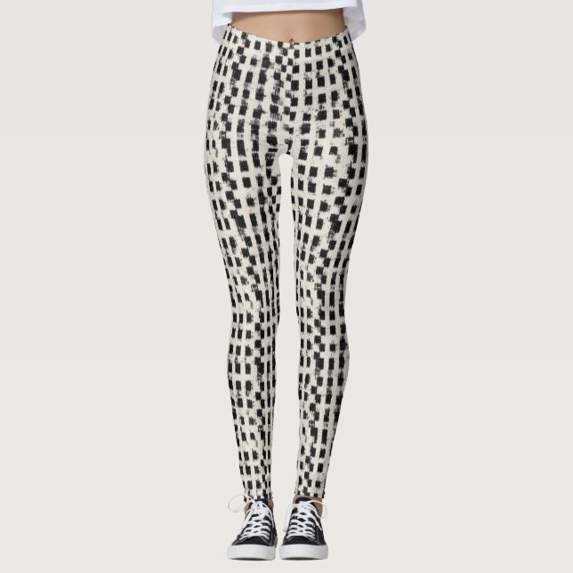 Artisanal Micro-Checkered  Leggings  (Front)